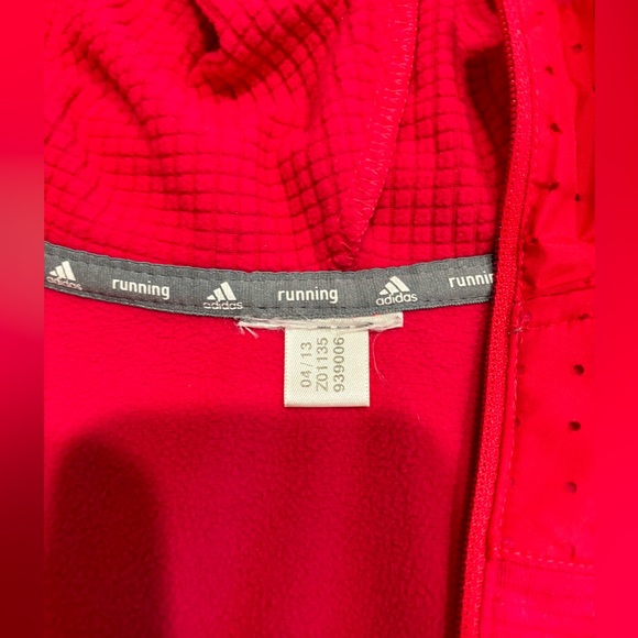 ‼️THRIFT SOON MAKE OFFER Pink Adidas Response Running 1/4 Zip Hooded Sweatshirt - Picture 9 of 9